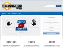 Tablet Screenshot of humanitarianparty.org
